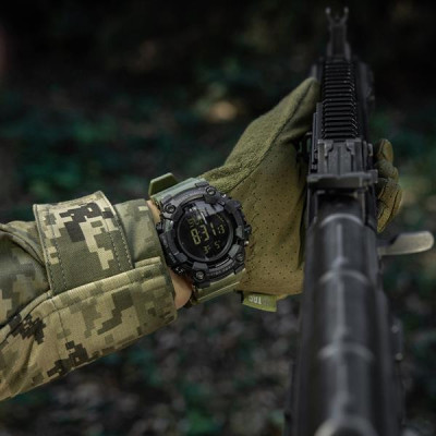 M-Tac 2037 taktikaline kell kompass, kronograaf, Army Olive