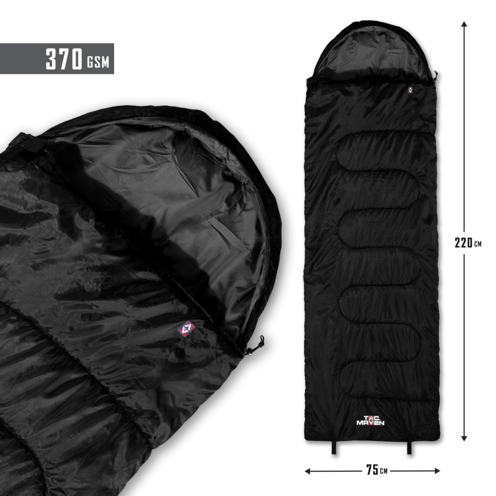 Tac Maven Major 370 g/m² magamiskott jahedamateks öödeks, Must