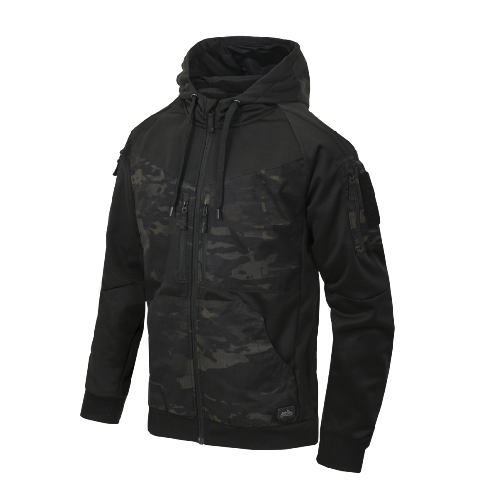 Helikon-Tex ROGUE Hoodie FullZip taktikaline kapuutsiga dressipluus, Multicam Black