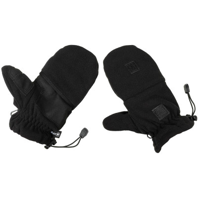 MFH Fleece Gloves with Pull Loops Fliisist kindad, Must