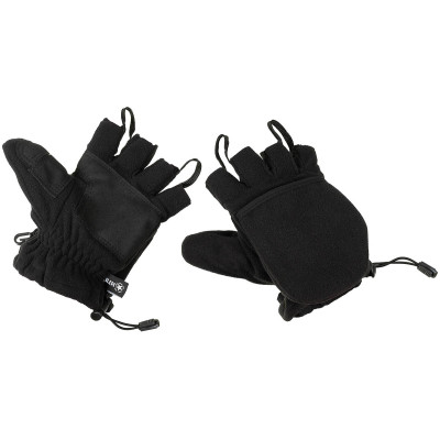MFH Fleece Gloves with Pull Loops Fliisist kindad, Must